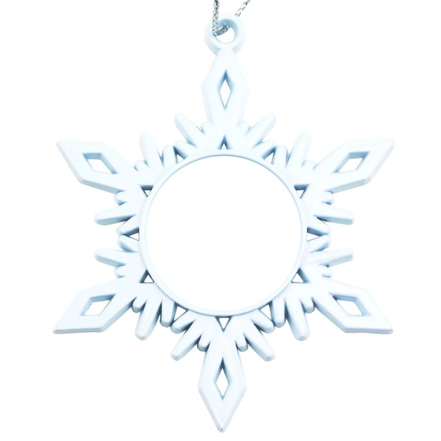 White Snowflake Custom Christmas Ornaments