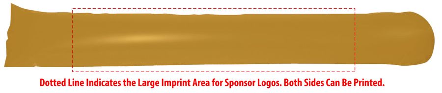Thundersticks have a large custom imprint area for sponsor logos