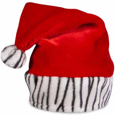 Blank Zebra Print Santa Hats