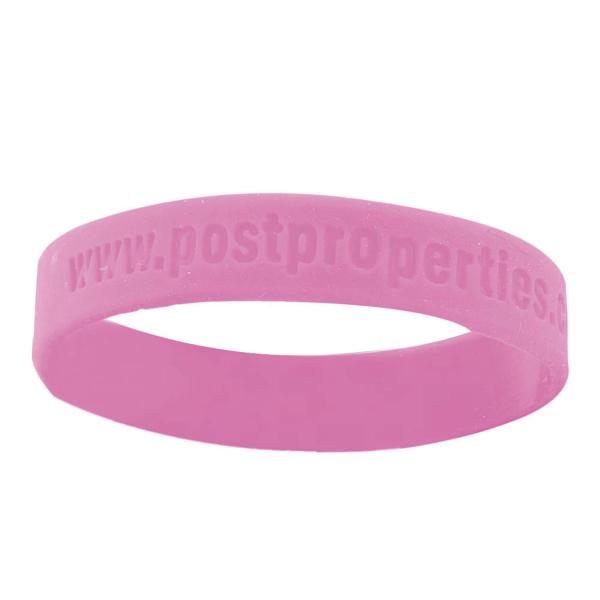 Pink Silicone Wristbands for Breast Cancer Awareness