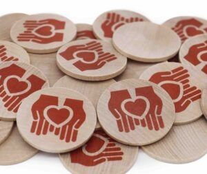 Wooden Tokens by Perfect Imprints