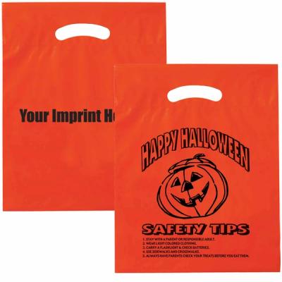 Happy Halloween Die-Cut Plastic Trick or Treat Bags