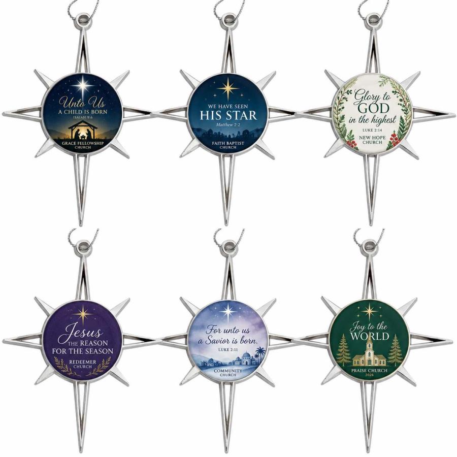 Star of Bethlehem Custom Ornaments for Church Youth Group Fundraisers