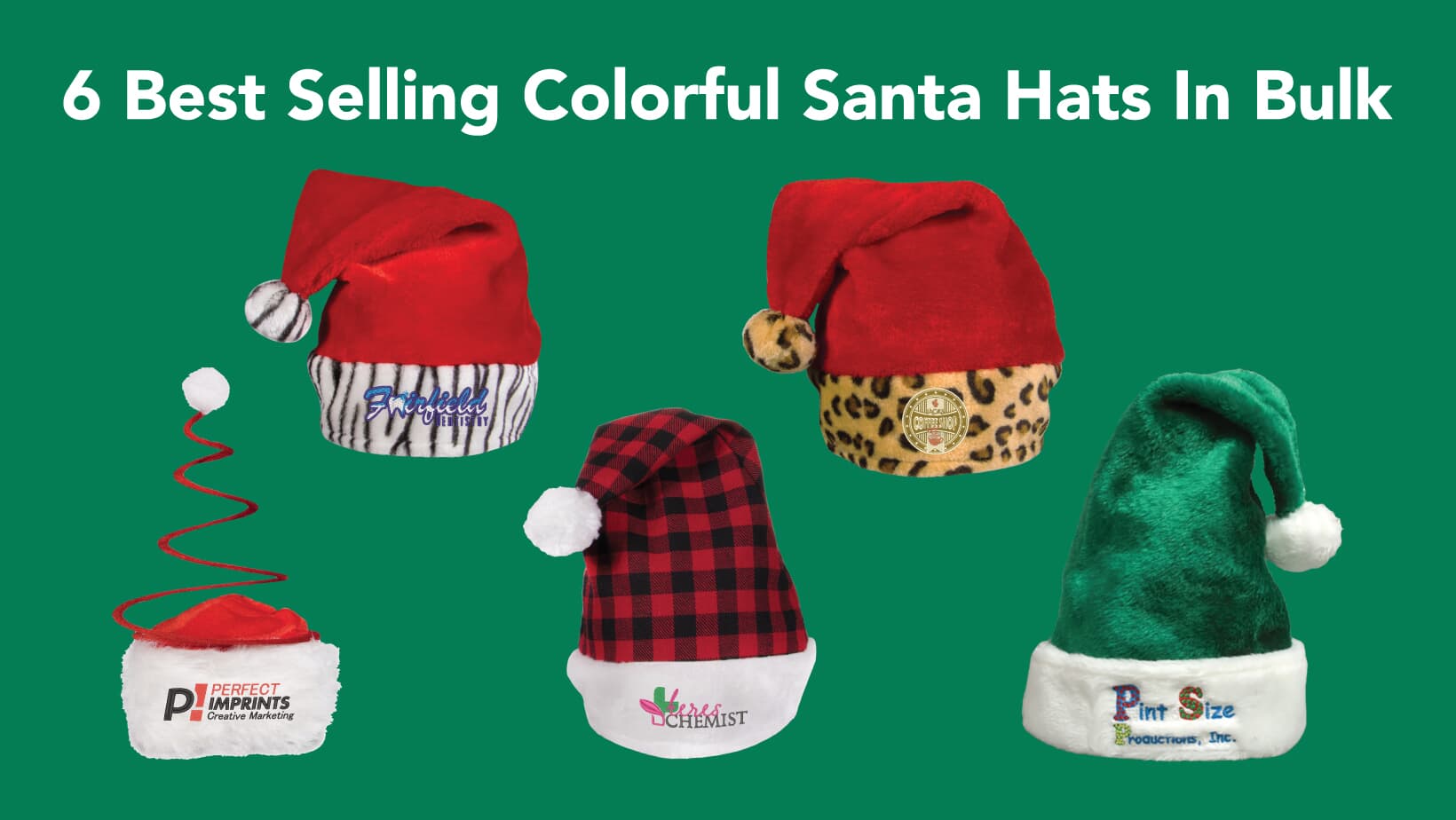 6 Best Selling Colorful Santa Hats in Bulk