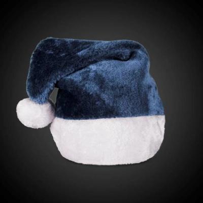 Blank Plush Blue Santa Hats