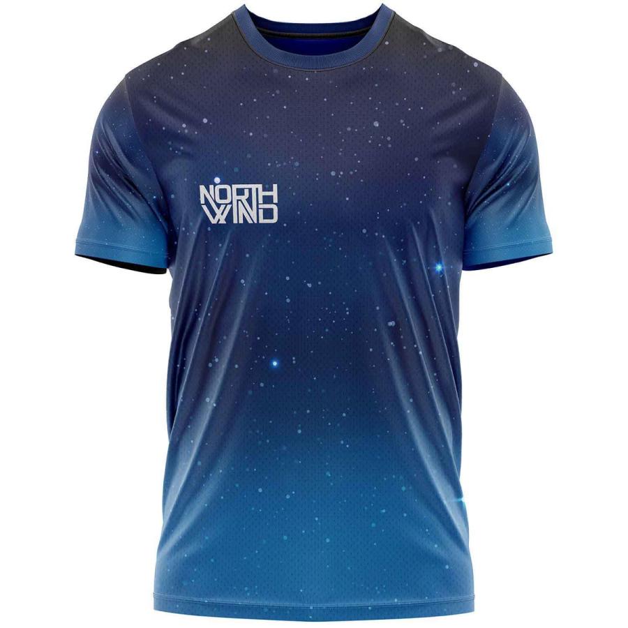 Custom moisture-wicking men's performance T-shirt with all-over logo printing