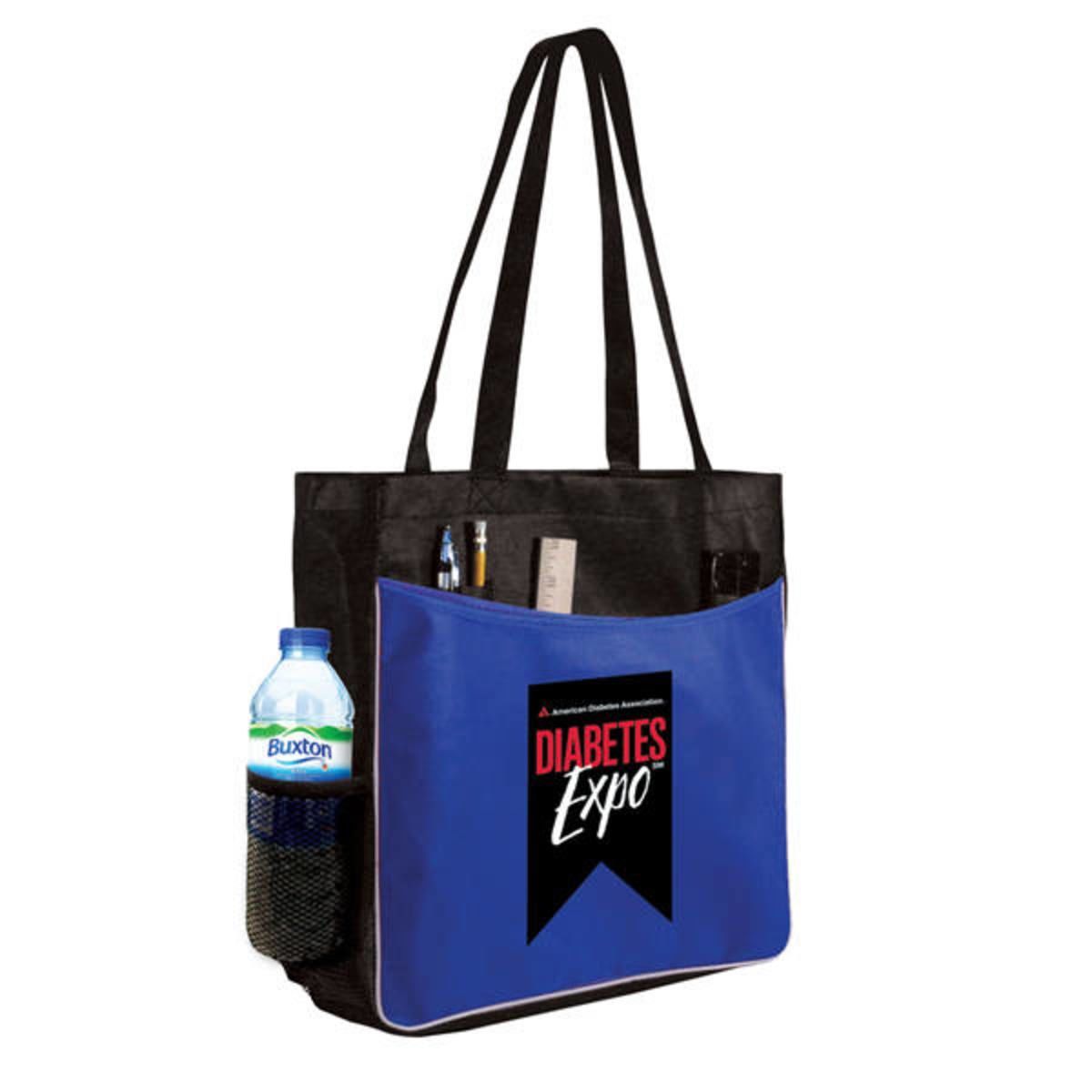 Custom Full-Color Printed Tote Bags Wtih Drink Holder Pocket