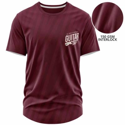 Men's 150 GSM Poly Interlock Performance Sublimation Short Sleeve T-shirt