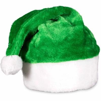 Blank Green Plush Santa Hats