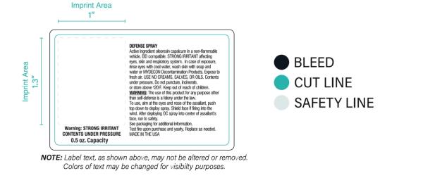 Printable Area for Custom Pepper Spray