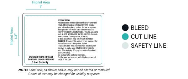 Printable Area for Custom Pepper Spray