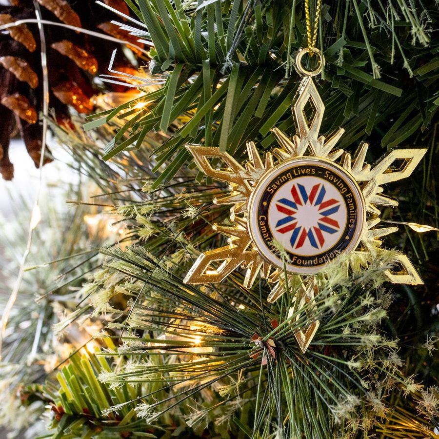 Gold Snowflake Custom Christmas Ornaments
