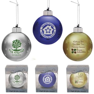 Custom Light-Up Glass Ball Christmas Ornaments