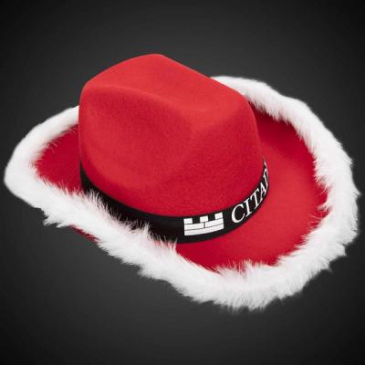 Custom Printed Santa Cowboy Hats