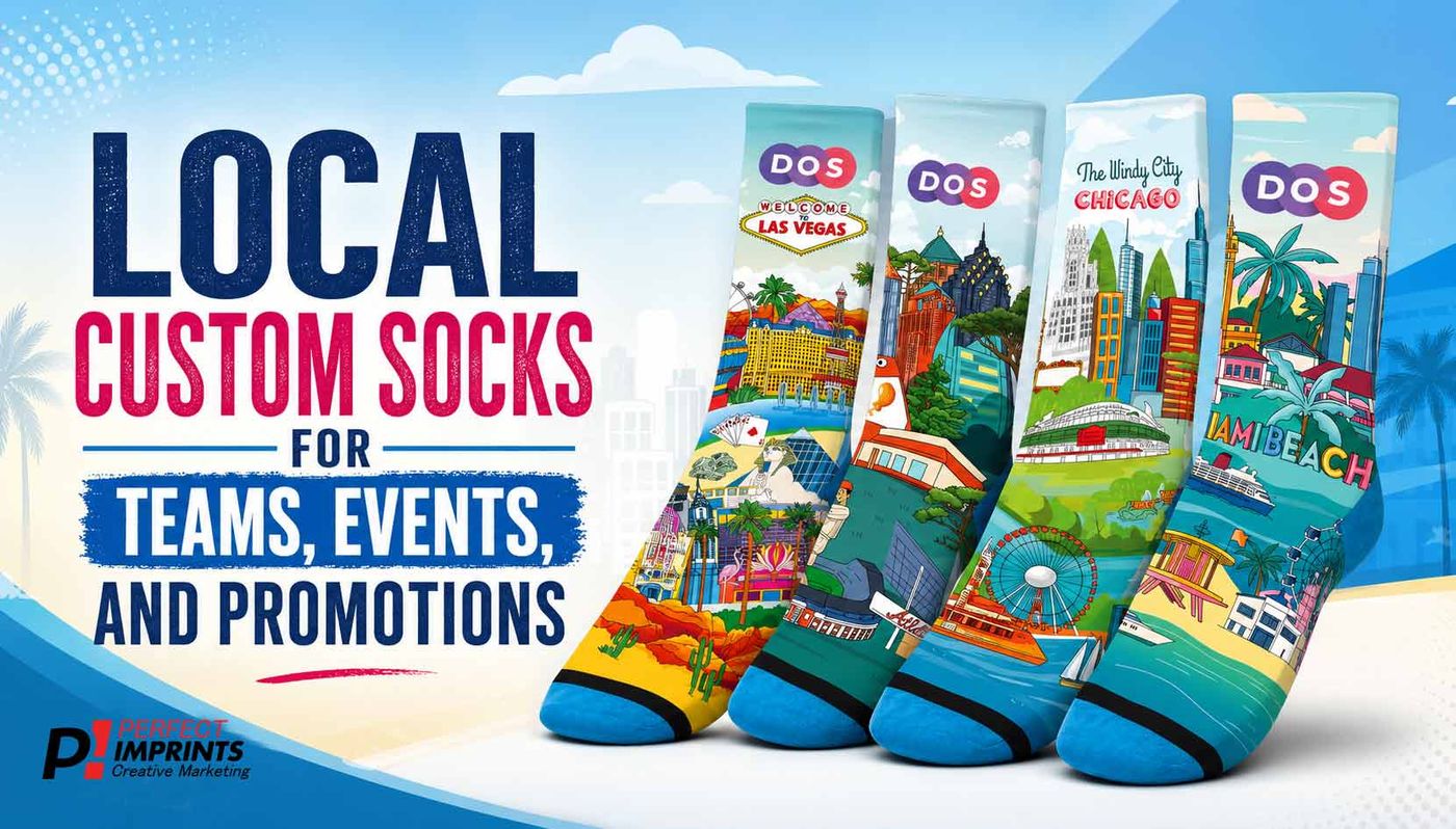 Custom Socks with Local Landmarks for Business Promotion