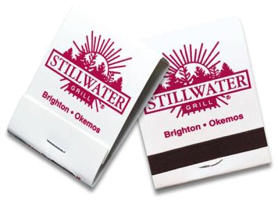 20 Stem Matchbooks Red Logo White