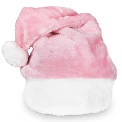 Blank Pink Plush Santa Hats