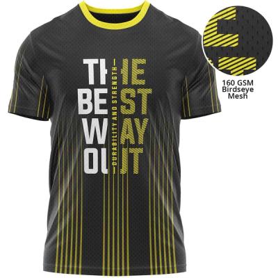 Men's 160 GSM Birdseye Mesh Performance Sublimation Short Sleeve T-shirt