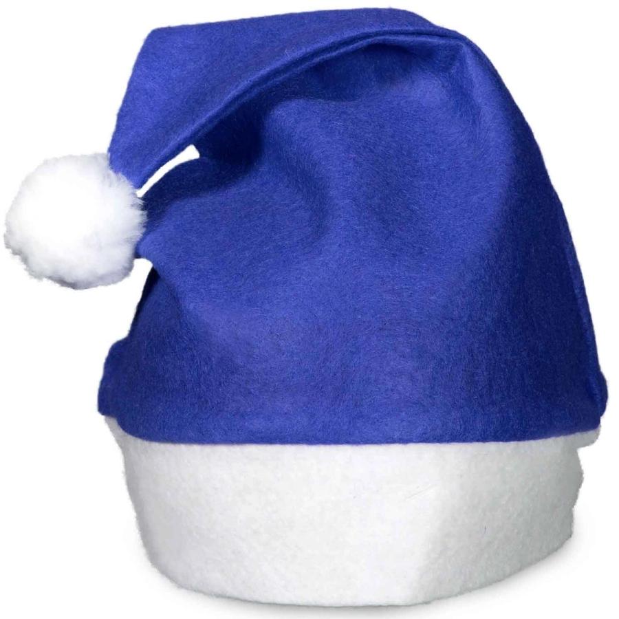 Customized Blue Felt Santa Hats
