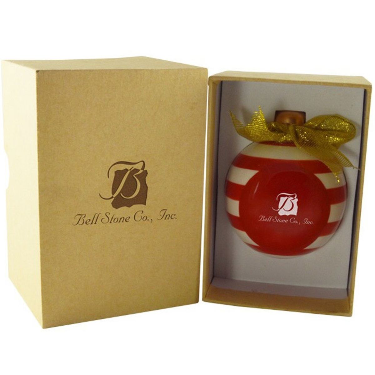 Candy Cane Ceramic 3D Ornaments with Gift Box
