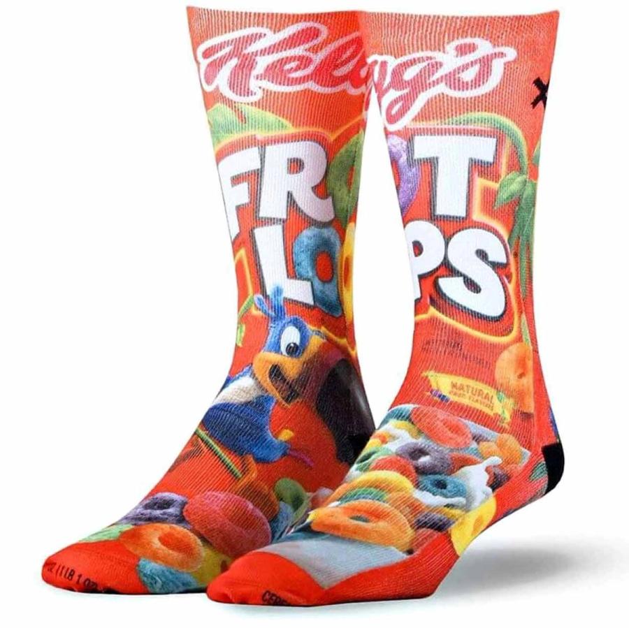 Custom dye sublimated below-the-calf socks with full-color printing