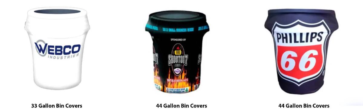 Custom Printed Trash Can Covers - Great For Events and Trade Shows