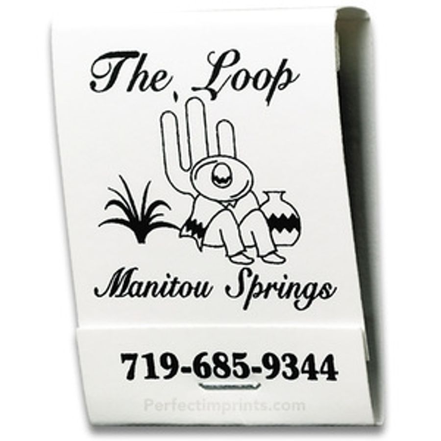 20 Stem Matchbooks Black Logo on White — Black Logo on White