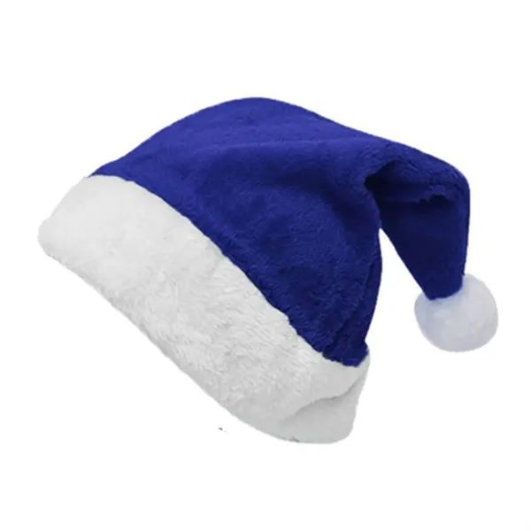 Blue Youth Santa Hats With Custom Logo