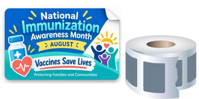National Immunization Awareness Month Full Color Printed Stickers