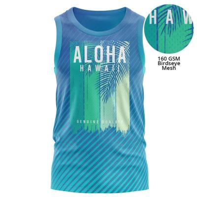 Men's 160 GSM Birdseye Mesh Performance Sublimated Tank Tops