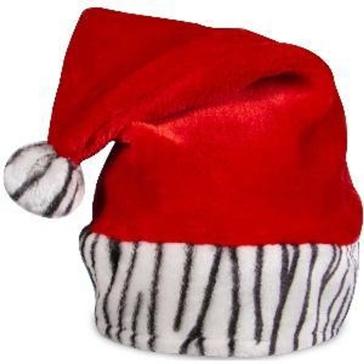 Bulk zebra print Santa Hats