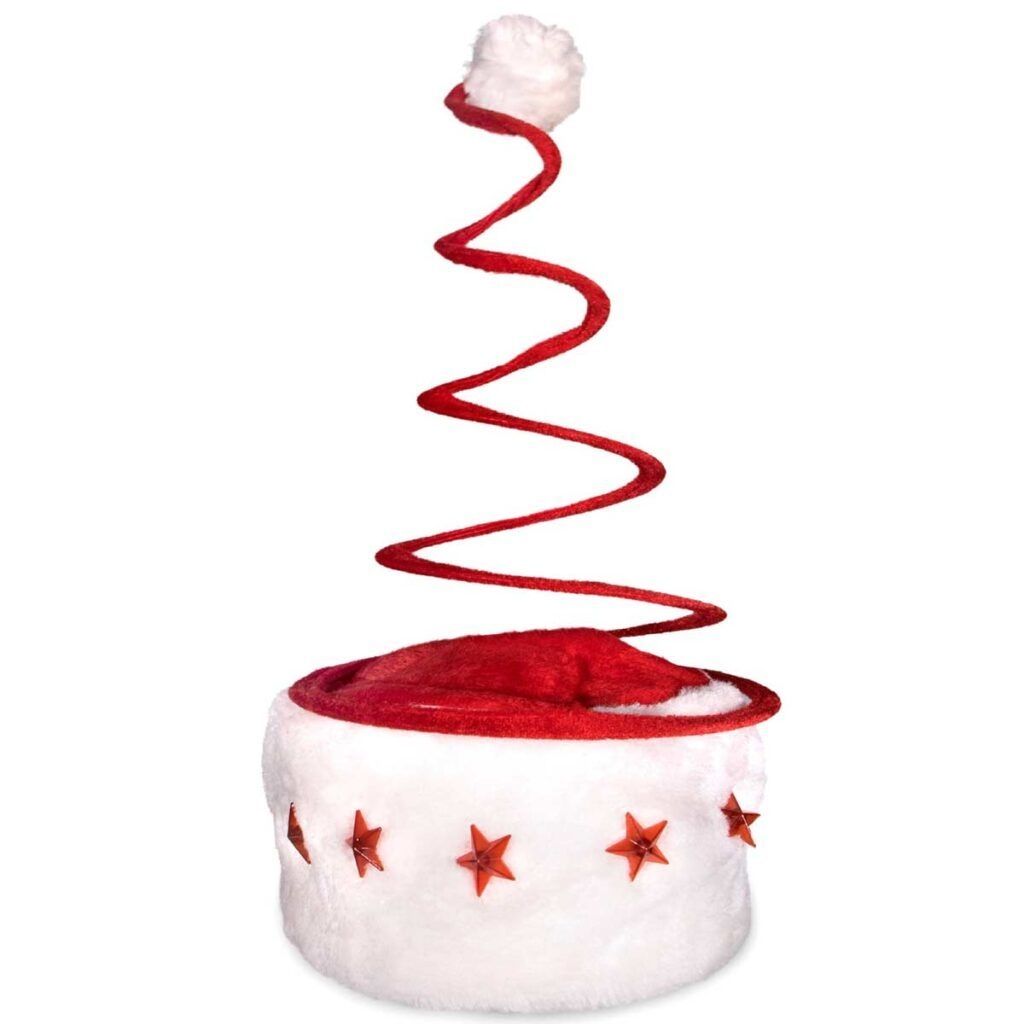 Light-up spring Santa hats
