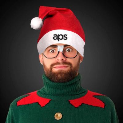 Custom Printed Red Felt Santa Hats