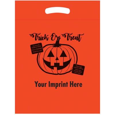 Trick or Treat Die-Cut Plastic Halloween Bags