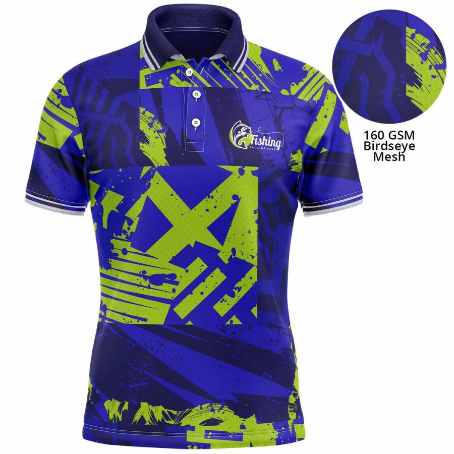 Custom Full Color Sublimated Moisture-Wicking Polo Shirts