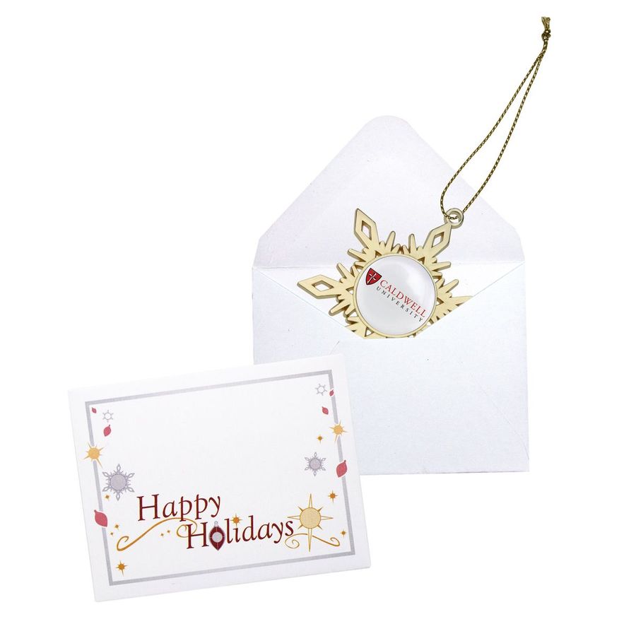 Gold Snowflake Custom Christmas Ornaments