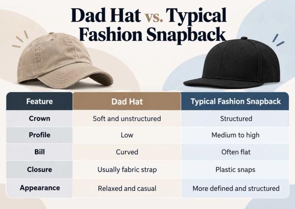 Dad Hat Comparison vs. Snapback