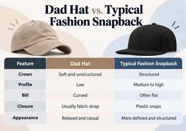 Dad Hat Comparison vs. Snapback