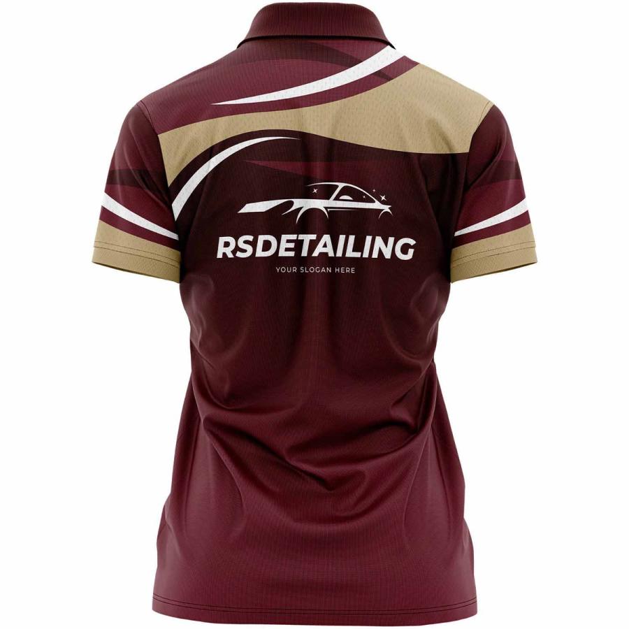 Women's Custom Polo Shirts with Edge to Edge Full Color Sublimation