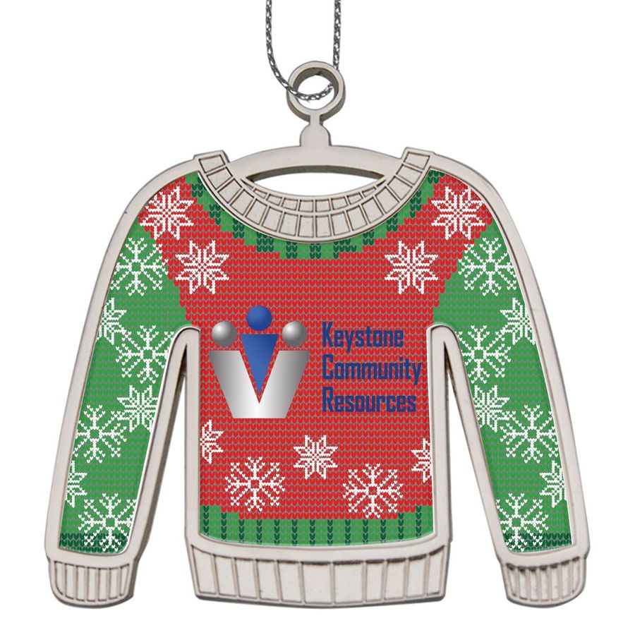 Ugly Sweater Christmas Ornaments With Your Full Color Design