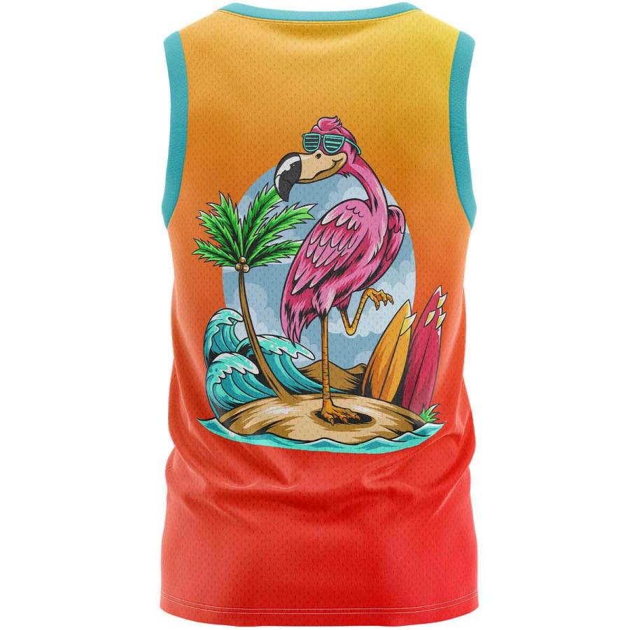 Youth custom performance tank top with full-color sublimated design