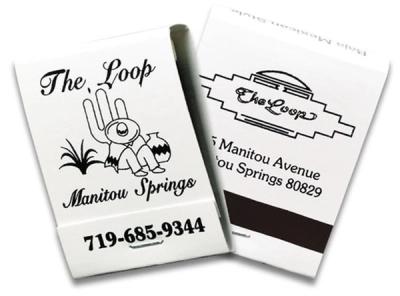 20 Stem Matchbooks Black Logo on White