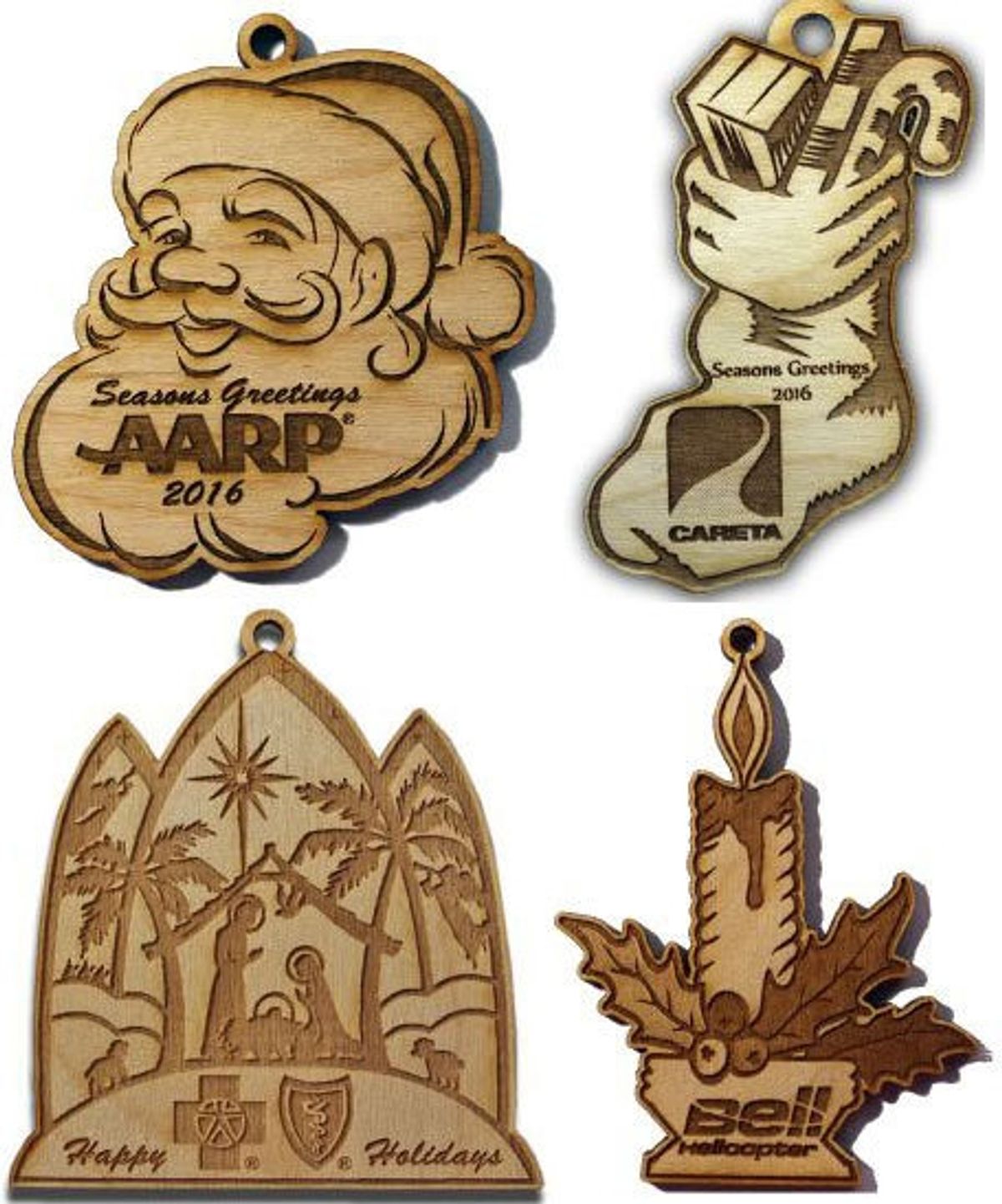 Custom Cut Wood Ornaments