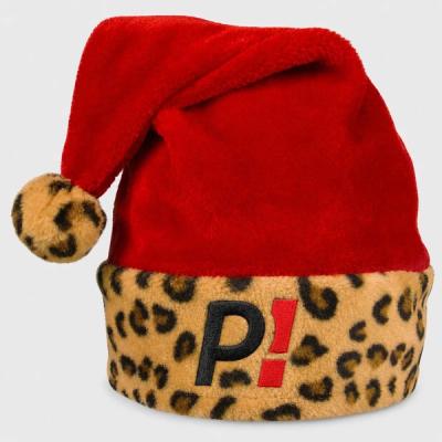 Custom Embroidered Leopard Print Santa Hats