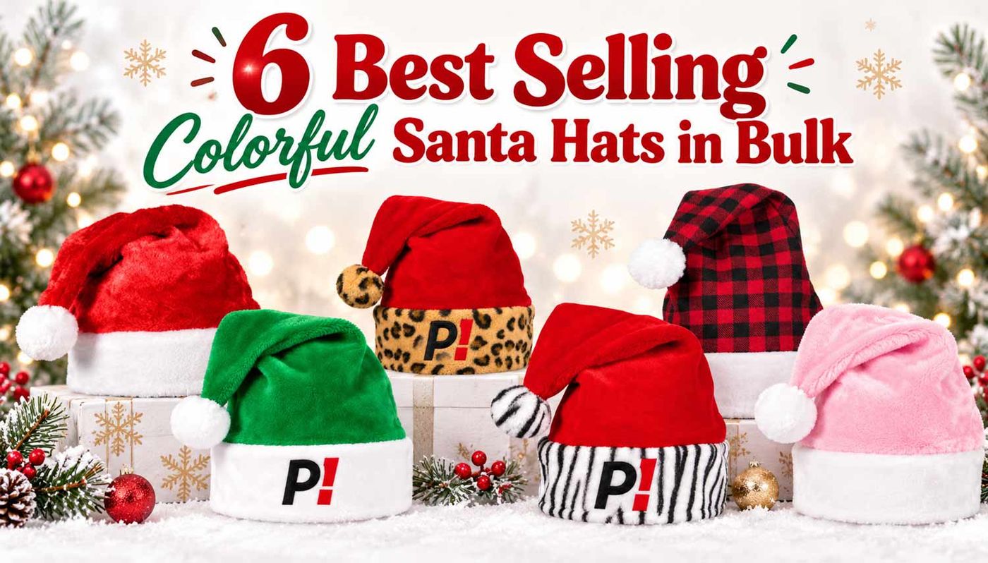 6 Best Selling Colorful Santa Hats in Bulk