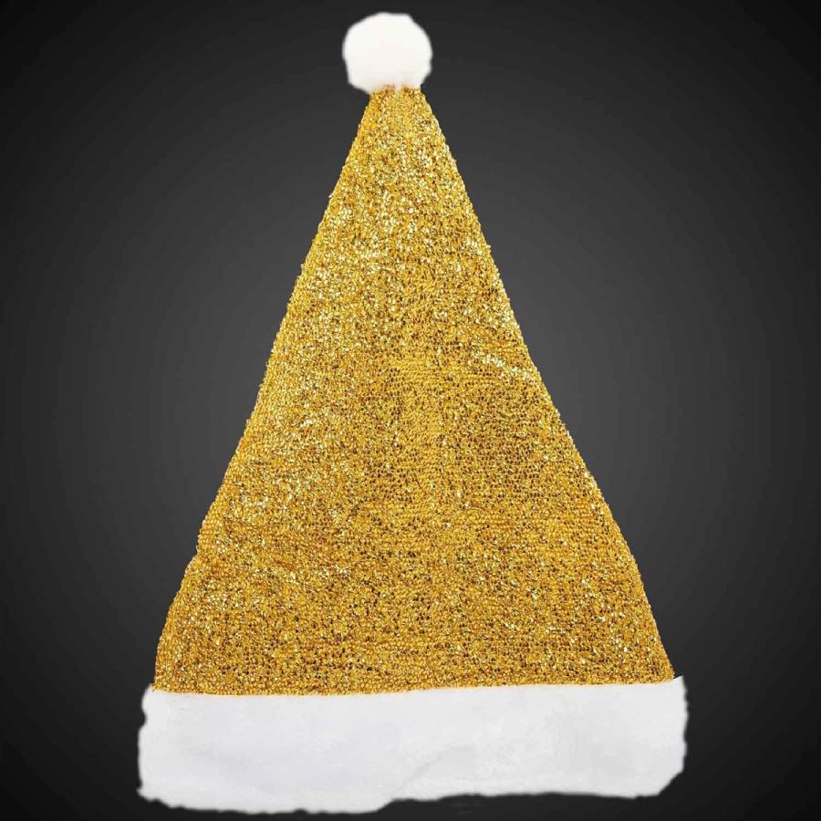 Gold Santa Hats with Embroidered Logo