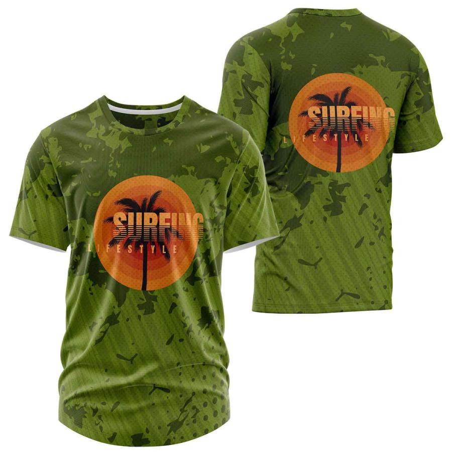 Custom youth dye sublimated performance T-shirt with full-color all-over printing