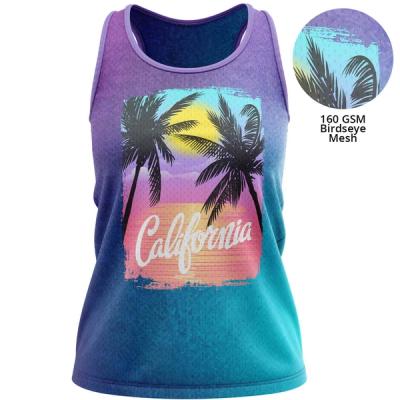 Women's 160 GSM Birdseye Mesh Performance Sublimated Tank Tops