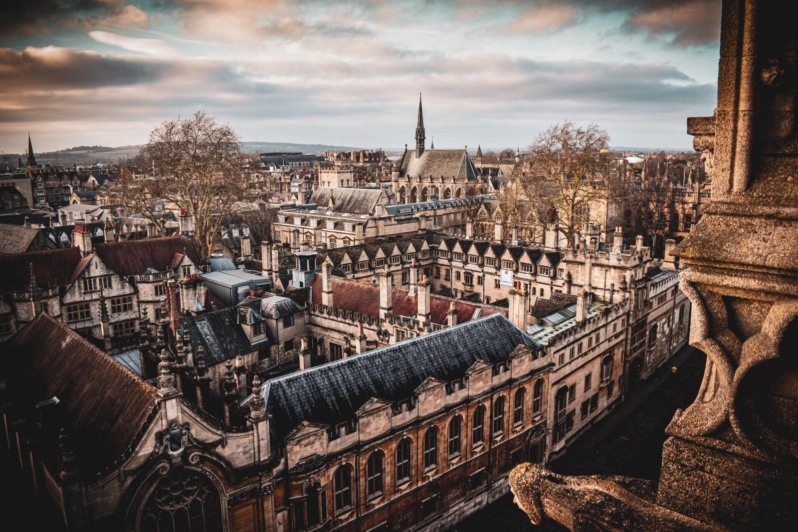 Oxford city skyline with historic university architecture