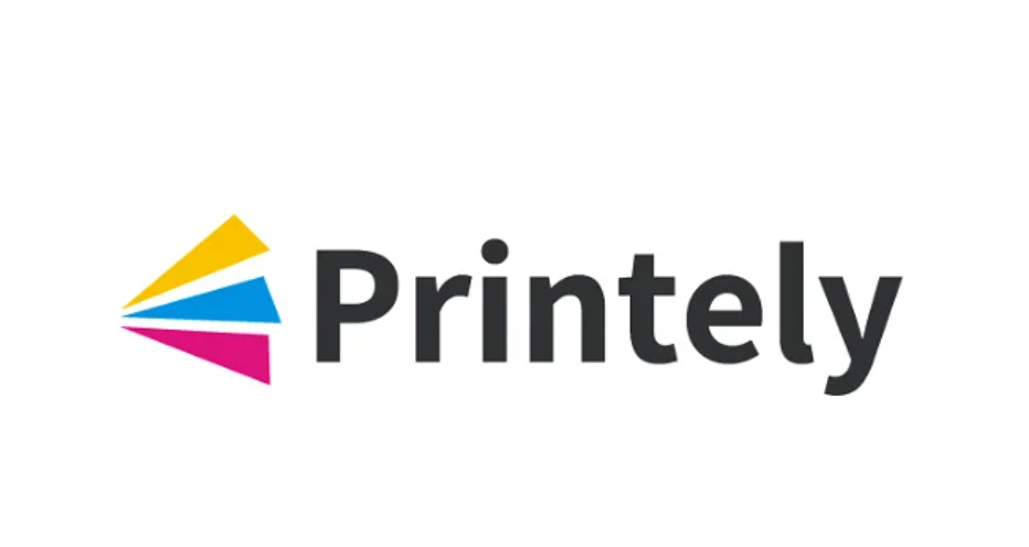 Printely online printing dashboard showing custom design and product selection interface